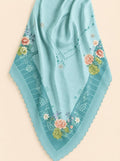 Premium Printed Square Hijab – Misty Noir