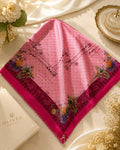 Premium Printed Square Hijab | Rosé Jardin Collection